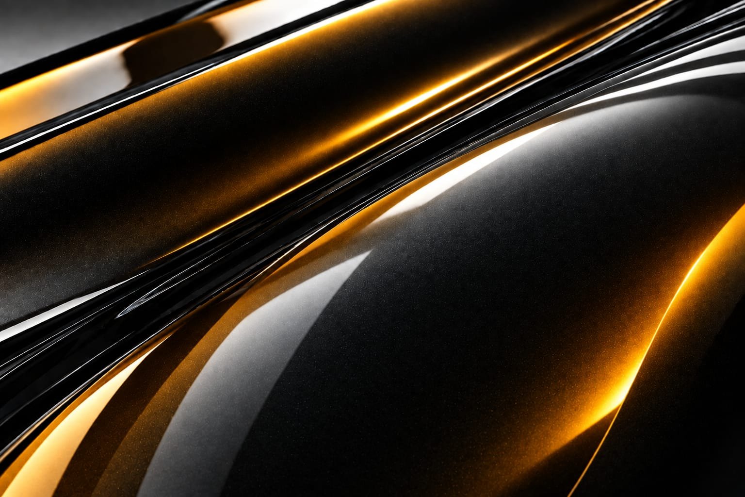 Gloss Black Gold Metallic Car Wrap