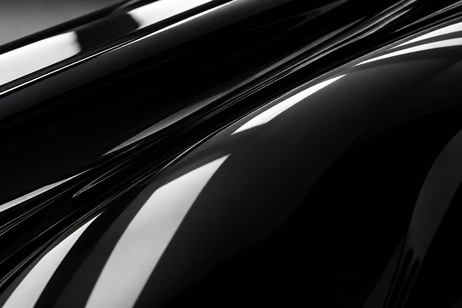 Gloss Black Car Wrap